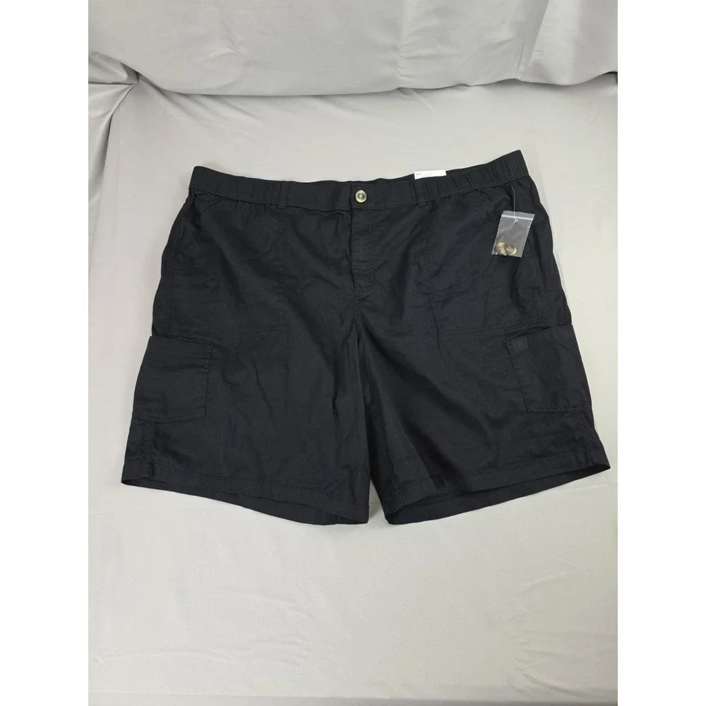 Sonoma Goods For Life Bermuda Shorts Black SZ 24‎ Mid Rise Stretch Casual NWT